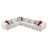 Franz Beige Chenille 6-Piece Modular Sectional by Homelegance at Eve Furniture