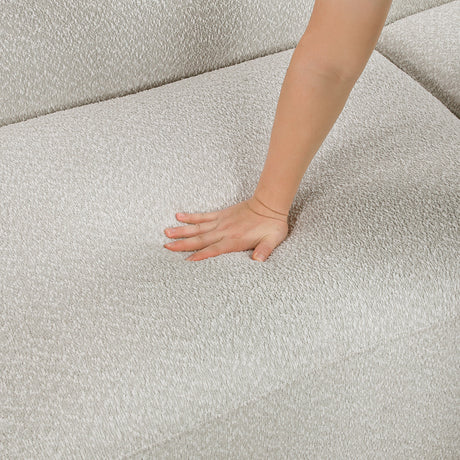 Franz Beige Chenille 7-Piece Modular Sectional by Homelegance at Eve Furniture