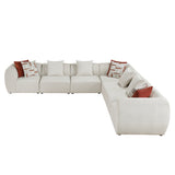 Franz Beige Chenille 7-Piece Modular Sectional by Homelegance at Eve Furniture