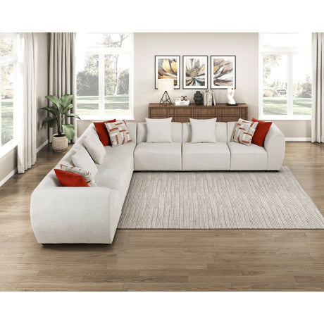 Franz Beige Chenille 7-Piece Modular Sectional by Homelegance at Eve Furniture