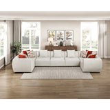 Franz Beige Chenille 7-Piece Modular Sectional by Homelegance at Eve Furniture