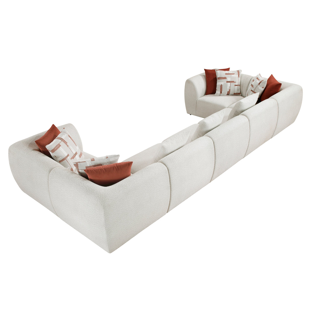 Franz Beige Chenille 7-Piece Modular Sectional by Homelegance at Eve Furniture