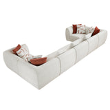 Franz Beige Chenille 7-Piece Modular Sectional by Homelegance at Eve Furniture