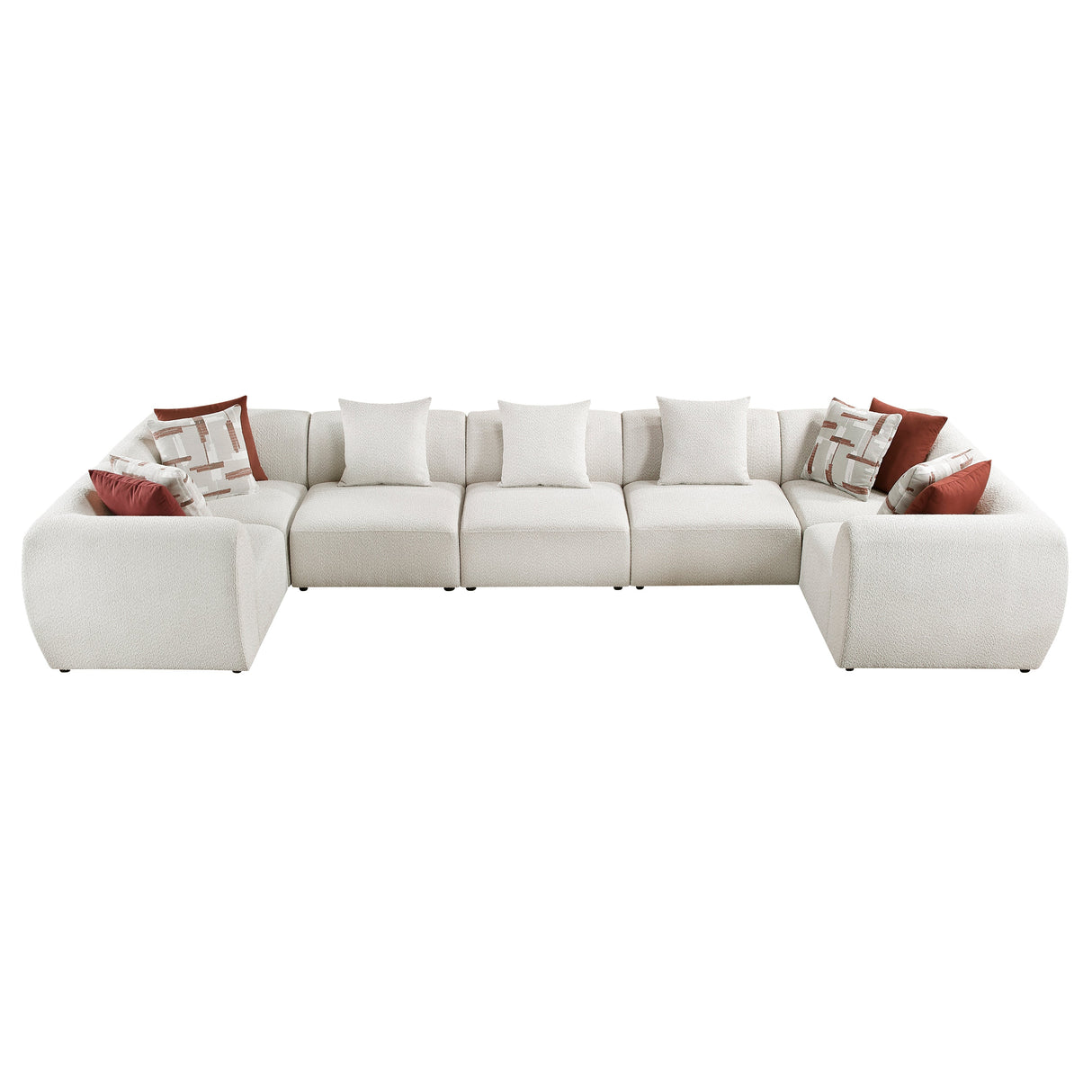 Franz Beige Chenille 7-Piece Modular Sectional by Homelegance at Eve Furniture
