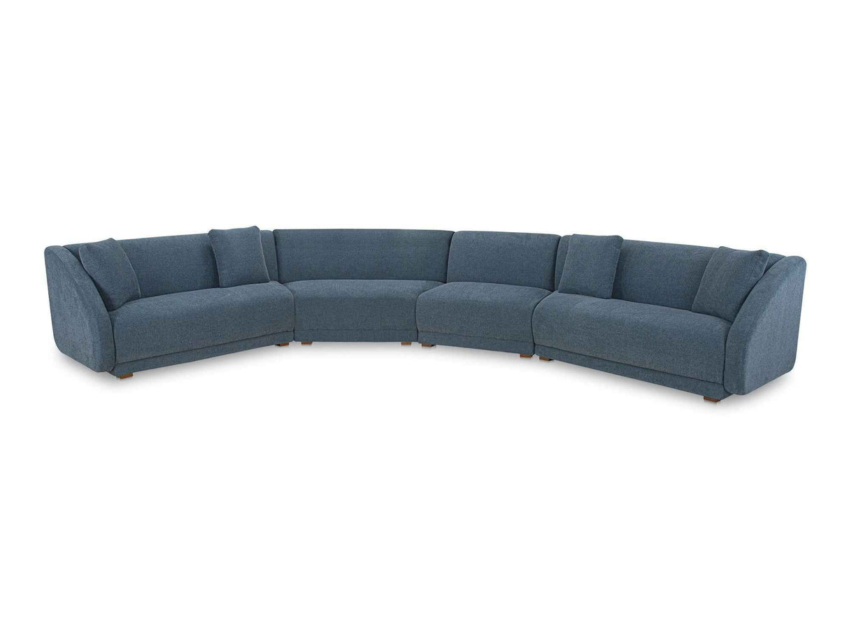 Fraser Deep Blue 4 Piece Modular Sectional