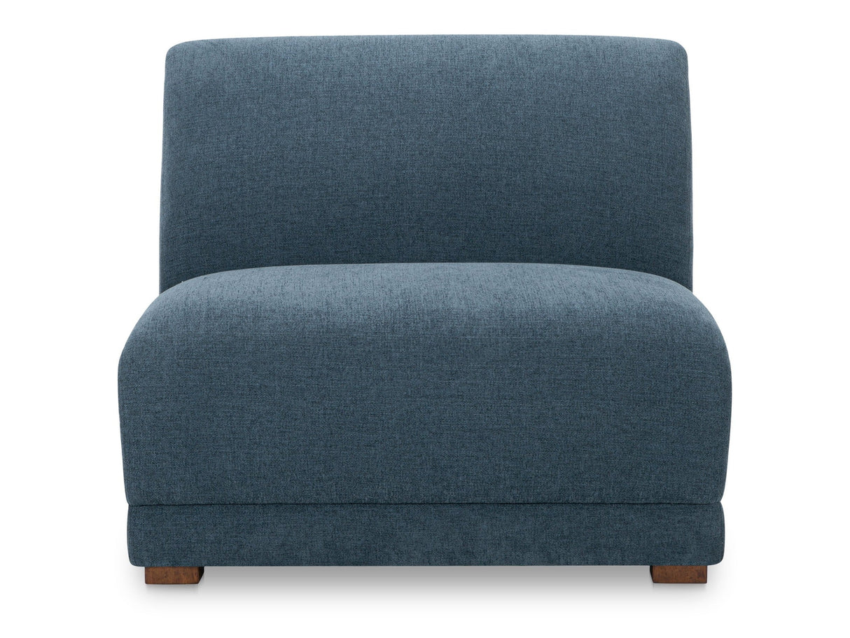 Fraser Deep Blue Slipper Chair by Moe's Home at Eve Furniture