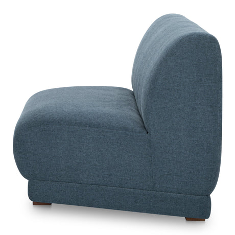 Fraser Deep Blue Wedge Slipper Chair by MOES at Eve Furniture