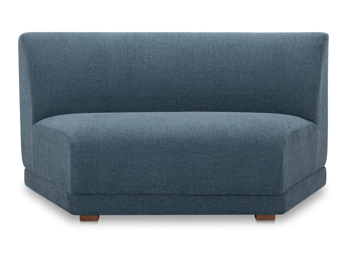 Fraser Deep Blue Wedge Slipper Chair by MOES at Eve Furniture