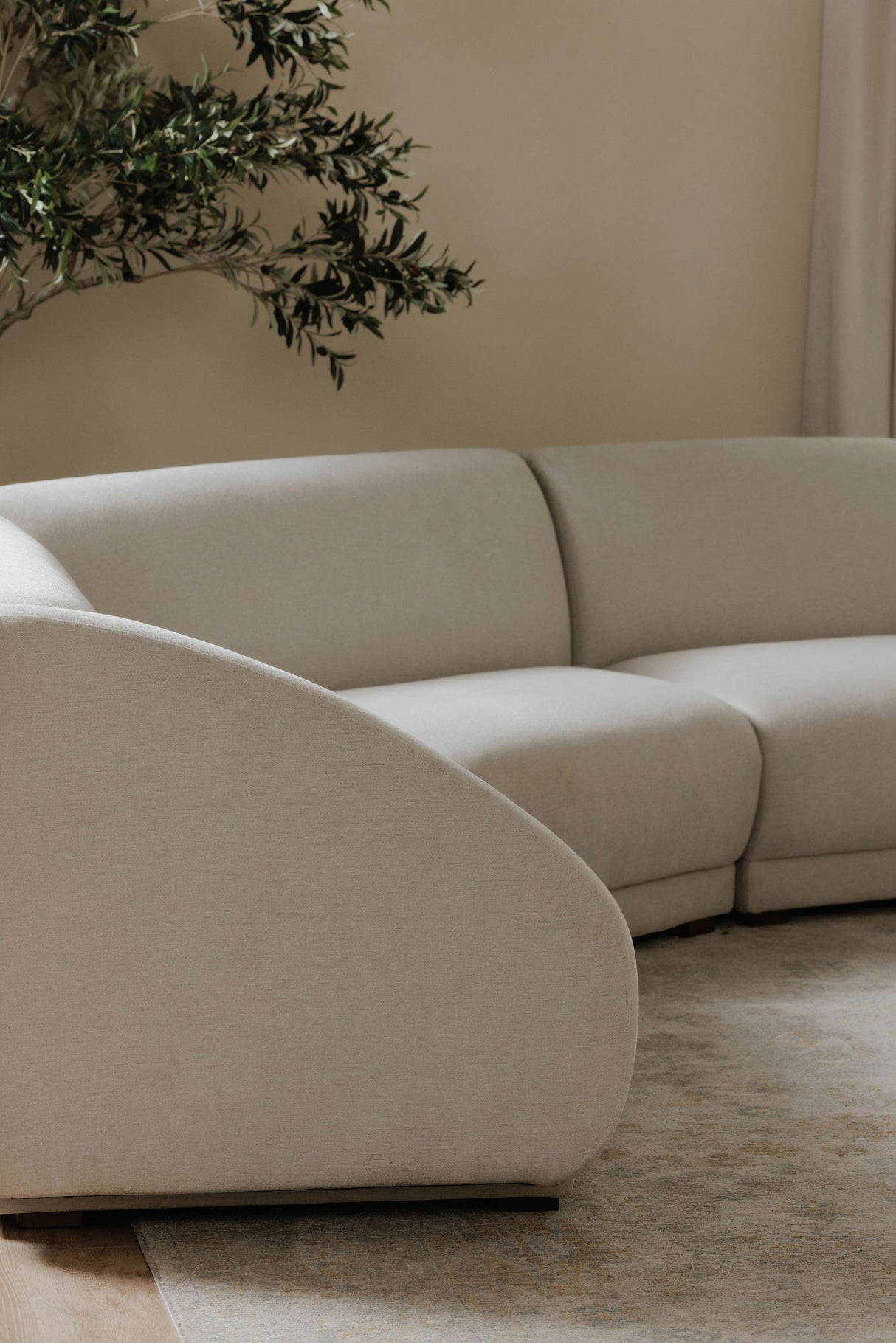 Fraser Off White Slipper Chair by Moe's Home at Eve Furniture
