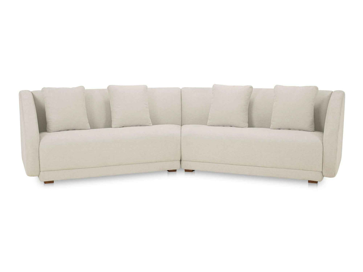 Fraser White 2 Piece Modular Sofa