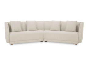 Fraser White 2 Piece Modular Sofa