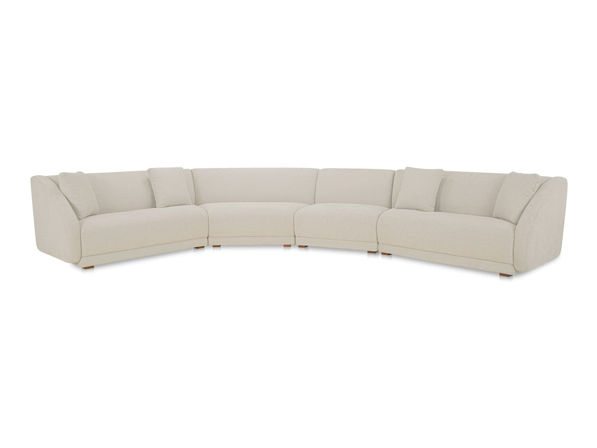 Fraser White 4 Piece Modular Sectional by Moe's Home at Eve Furniture