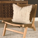 Fraye Square Oatmeal Multi-Tone Blend Decorative Pillow Cover by Mercana at Eve Furniture