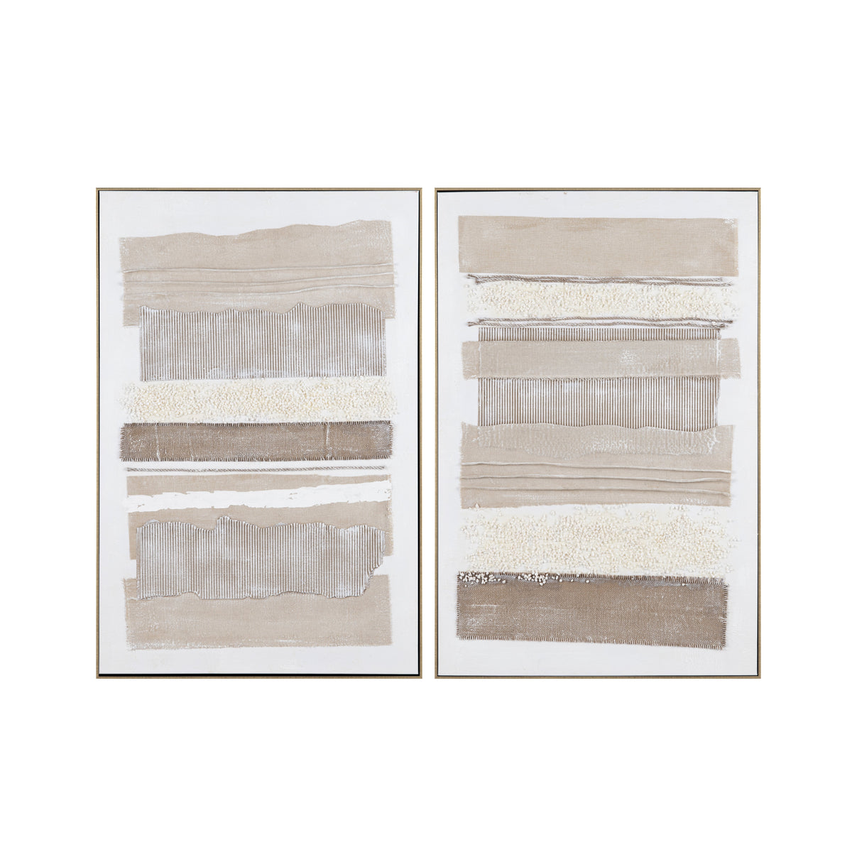 Frayed Lines Brown/White Canvas by Crestview at Eve Furniture