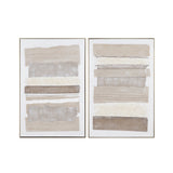 Frayed Lines Brown/White Canvas by Crestview at Eve Furniture