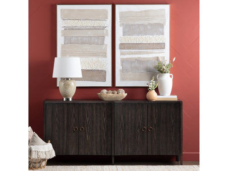 Frayed Lines Brown/White Canvas by Crestview at Eve Furniture