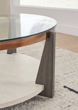 Frazwa Coffee Table with 2 End Tables in Multi by Ashley at Eve Furniture
