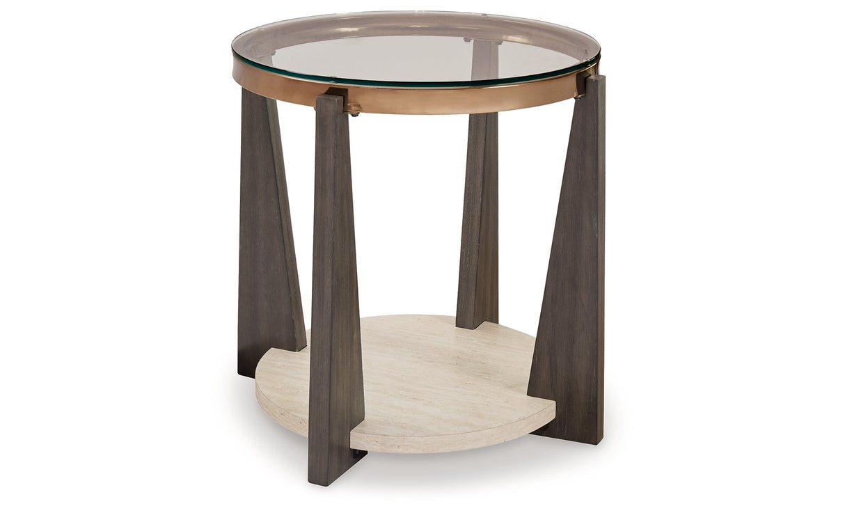 Frazwa Coffee Table with 2 End Tables in Multi by Ashley at Eve Furniture