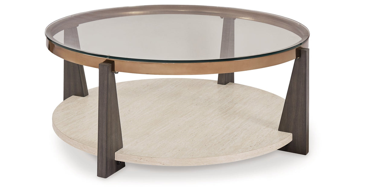 Frazwa Coffee Table with 2 End Tables in Multi by Ashley at Eve Furniture
