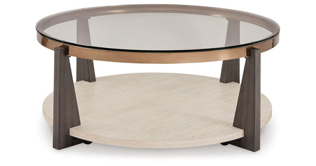 Frazwa Coffee Table with 2 End Tables in Multi by Ashley at Eve Furniture
