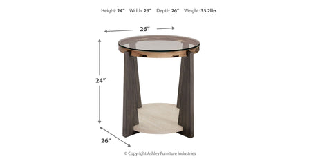 Frazwa Coffee Table with 2 End Tables in Multi by Ashley at Eve Furniture