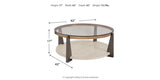 Frazwa Coffee Table with 2 End Tables in Multi by Ashley at Eve Furniture
