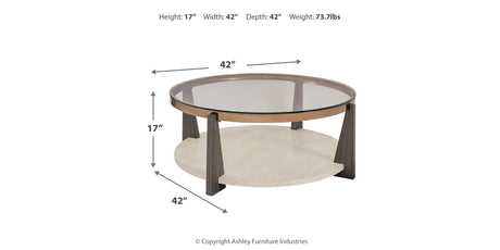 Frazwa Coffee Table with 2 End Tables in Multi by Ashley at Eve Furniture