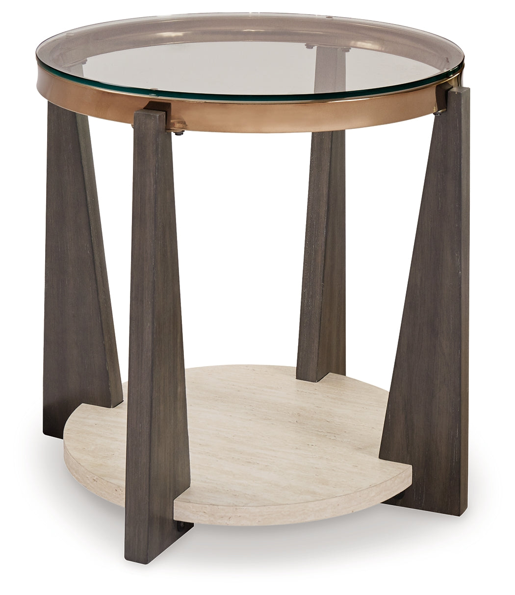 Frazwa Coffee Table with 2 End Tables in Multi by Ashley at Eve Furniture