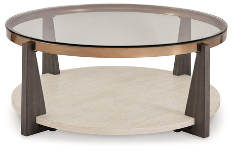 Frazwa Coffee Table with 2 End Tables in Multi by Ashley at Eve Furniture