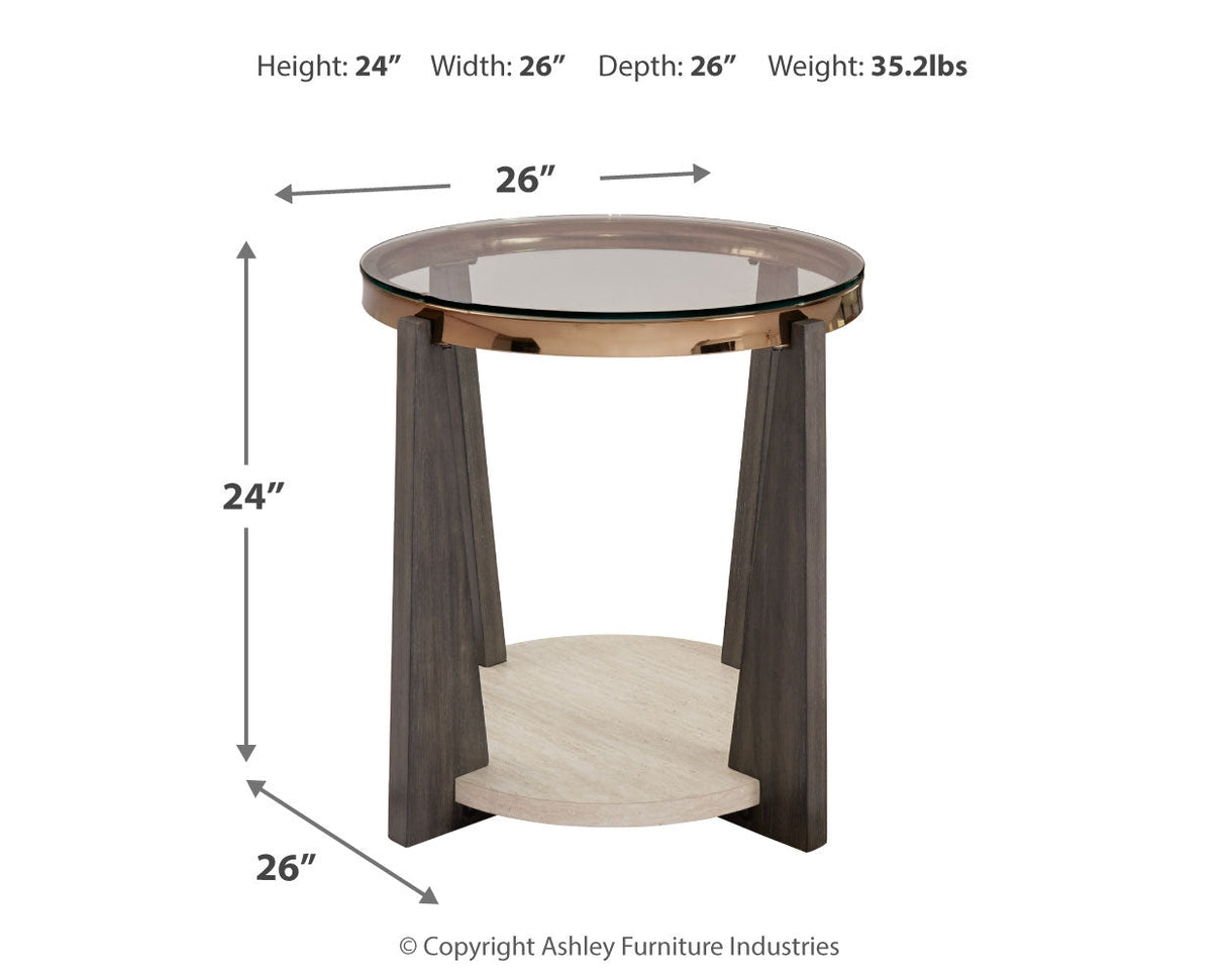 Frazwa Coffee Table with 2 End Tables in Multi by Ashley at Eve Furniture