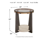 Frazwa Coffee Table with 2 End Tables in Multi by Ashley at Eve Furniture