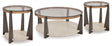 Frazwa Coffee Table with 2 End Tables in Multi by Ashley at Eve Furniture