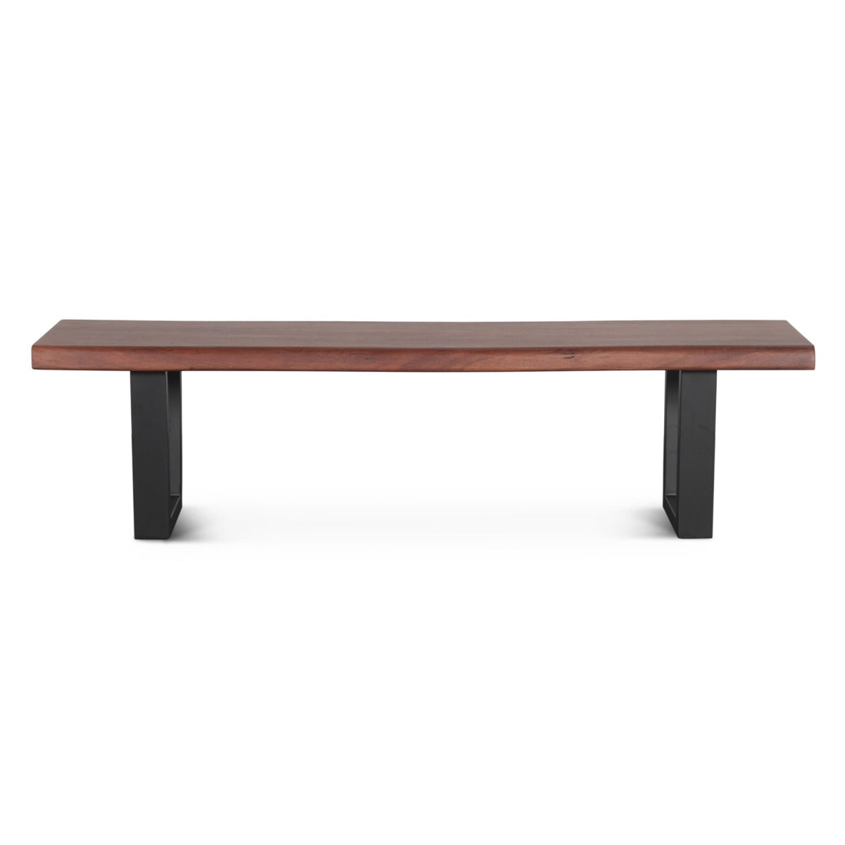 Reed 68" Bench in Light Sequoia with Gunmetal Legs by Home Trends & Design at Eve Furniture