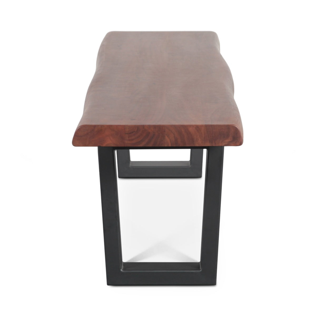 Reed 68" Bench in Light Sequoia with Gunmetal Legs by Home Trends & Design at Eve Furniture
