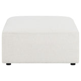 Freddie Upholstered Square Ottoman Pearl