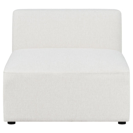 Freddie Pearl Upholstered Tight Back Armless Chair