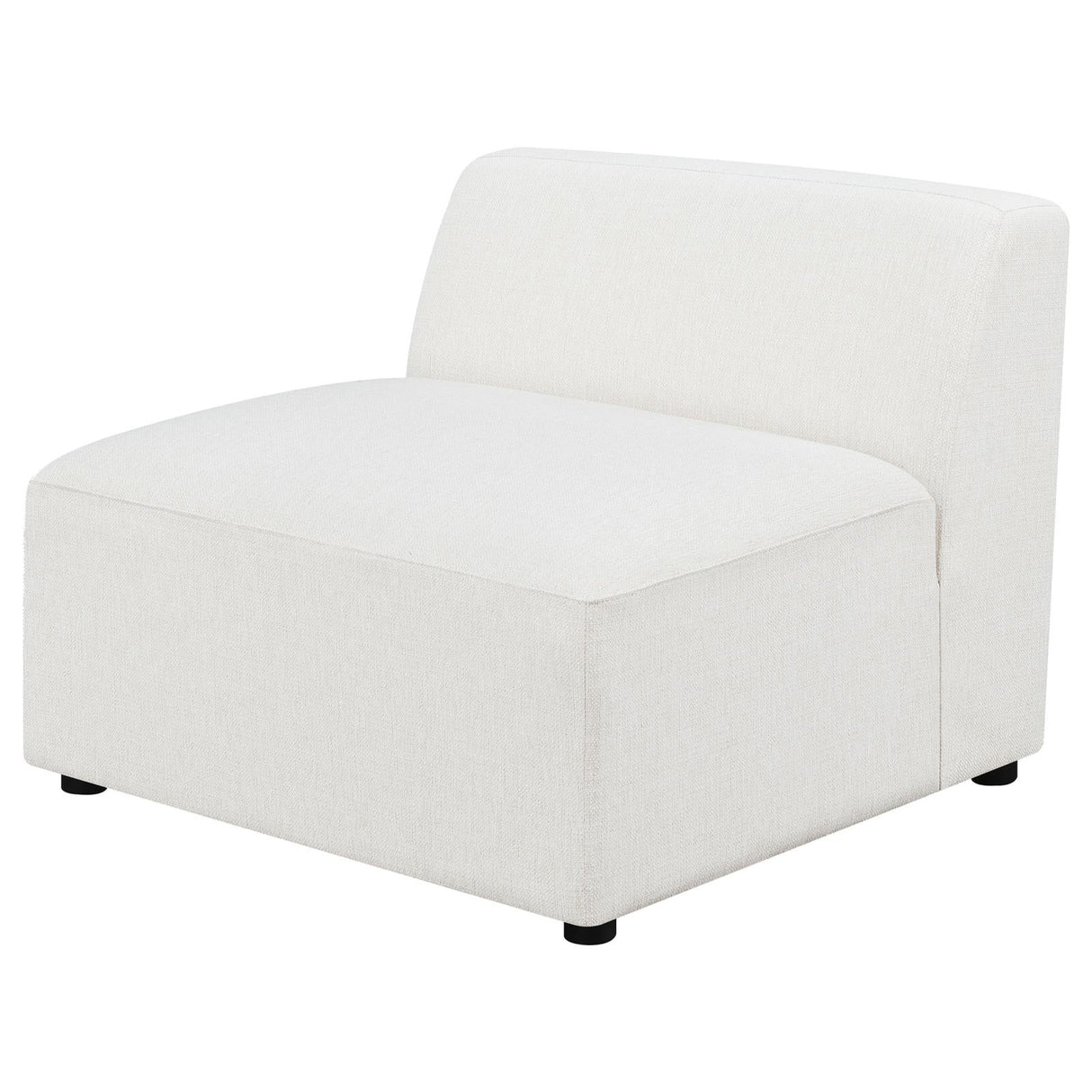 Freddie Pearl Upholstered Tight Back Armless Chair