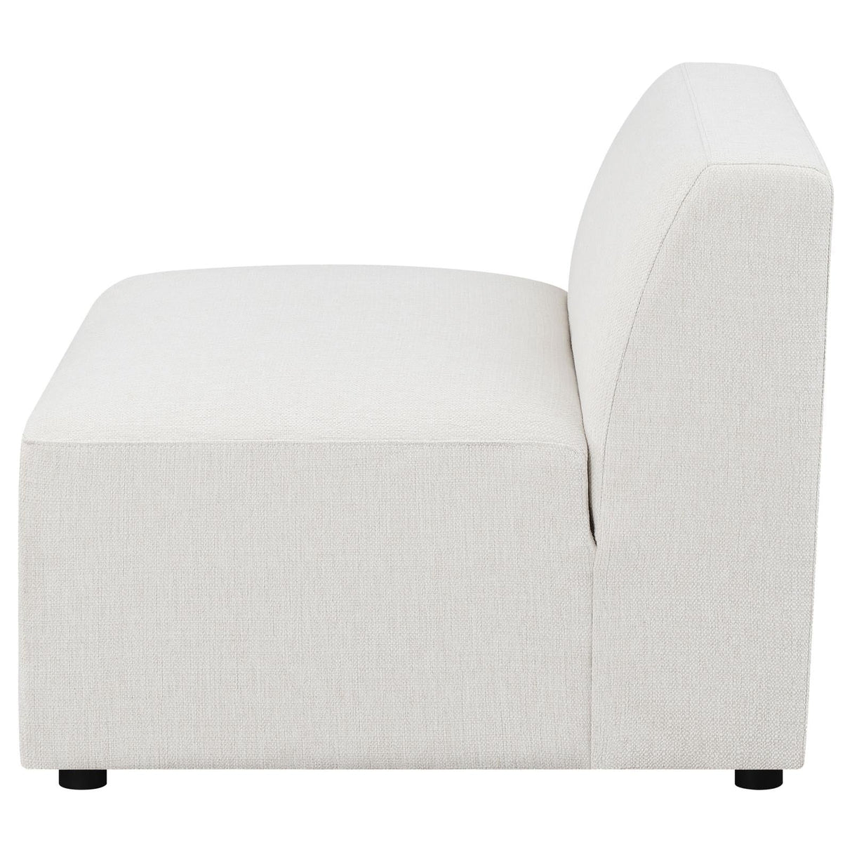 Freddie Pearl Upholstered Tight Back Armless Chair