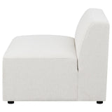 Freddie Pearl Upholstered Tight Back Armless Chair