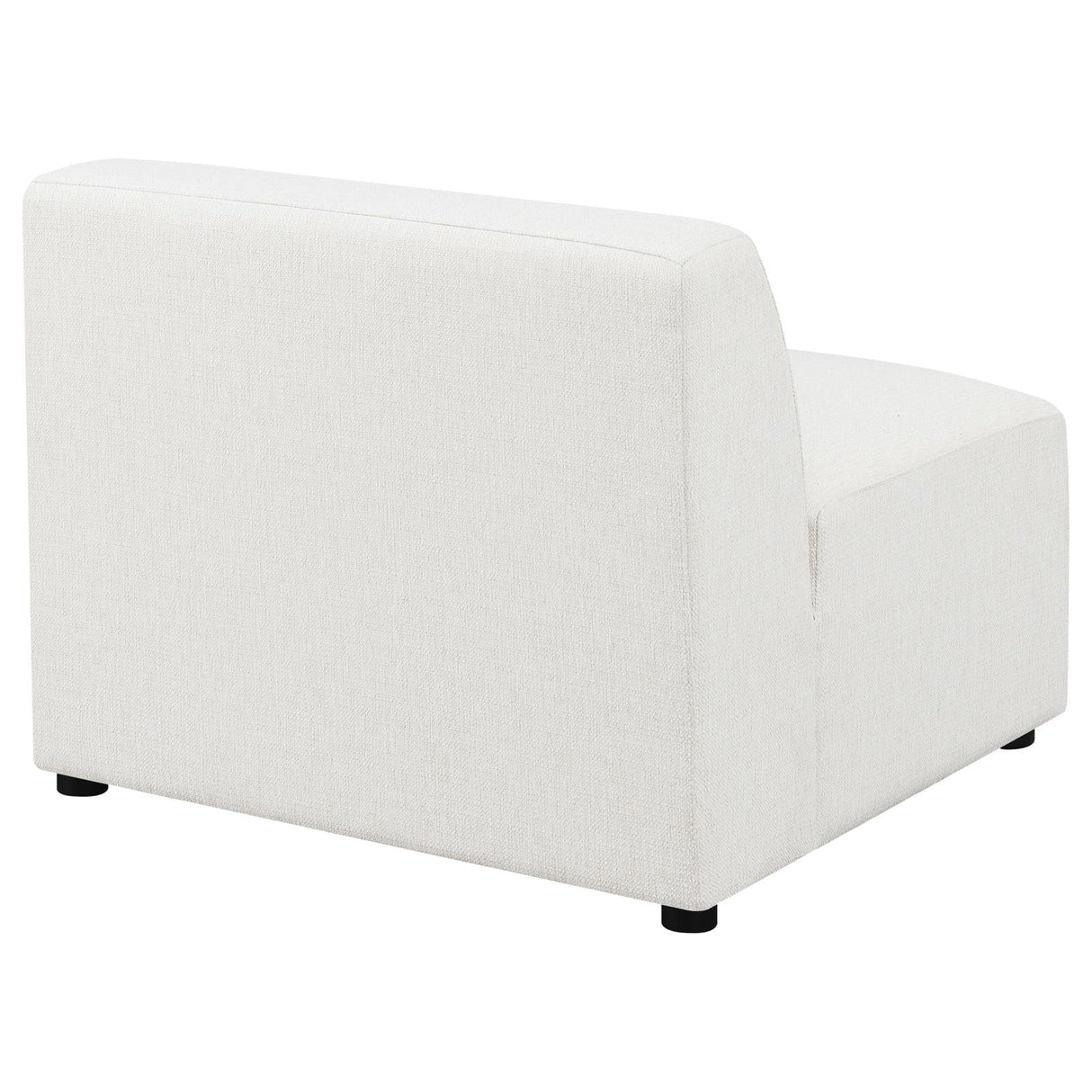 Freddie Pearl Upholstered Tight Back Armless Chair