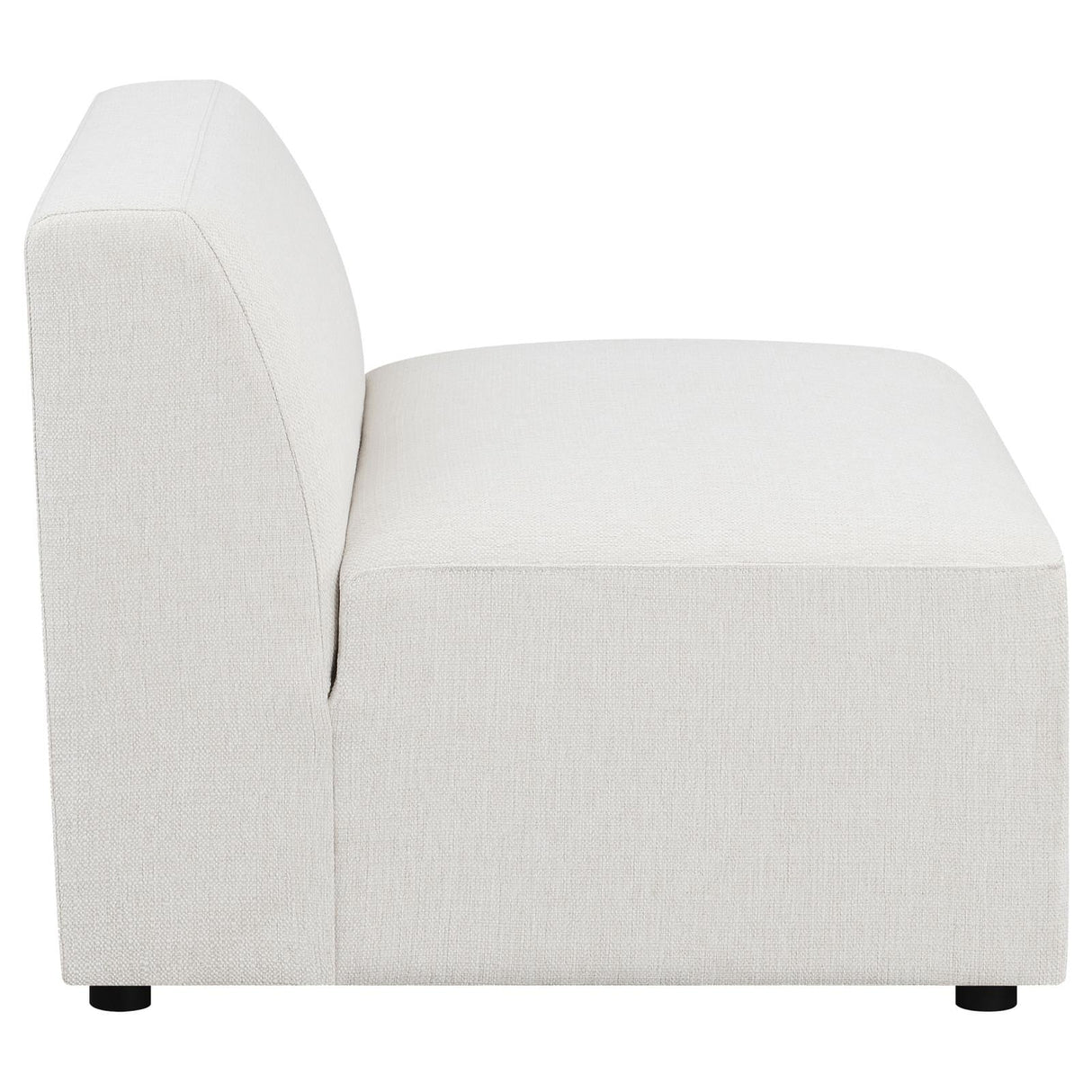 Freddie Pearl Upholstered Tight Back Armless Chair