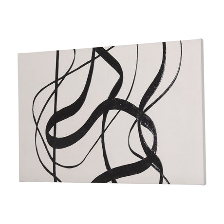 Free Lines Creamy (Set of 3) by Mercana Studio a Hand Embellished Textured Canvas by Mercana at Eve Furniture