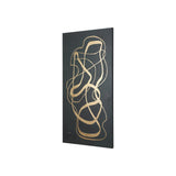 Free Lines Dark Green by Mercana Studio a Hand Embellished Textured Canvas by Mercana at Eve Furniture