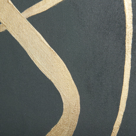 Free Lines Dark Green by Mercana Studio a Hand Embellished Textured Canvas by Mercana at Eve Furniture