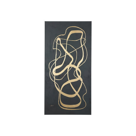 Free Lines Dark Green by Mercana Studio a Hand Embellished Textured Canvas by Mercana at Eve Furniture