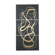 Free Lines Dark Green by Mercana Studio a Hand Embellished Textured Canvas by Mercana at Eve Furniture