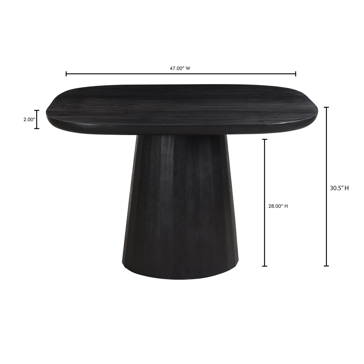 Freed Black Dining Table by MOES at Eve Furniture