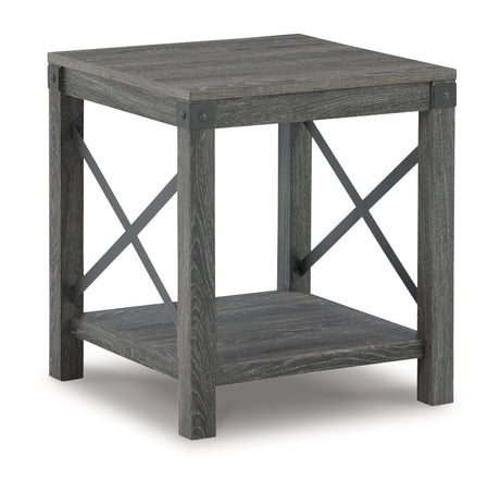 Freedan Coffee Table with 2 End Tables in Grayish Brown by Ashley at Eve Furniture