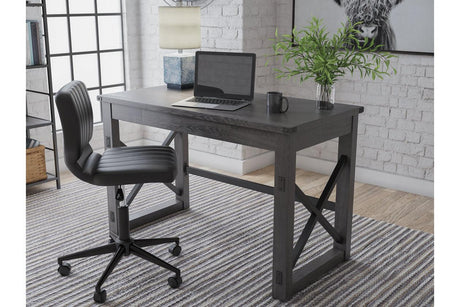 Freedan Grayish Brown 48" Home Office Desk by Ashley at Eve Furniture