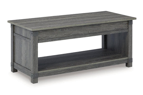 Freedan Grayish Brown Coffee Table and 2 End Tables by Ashley at Eve Furniture